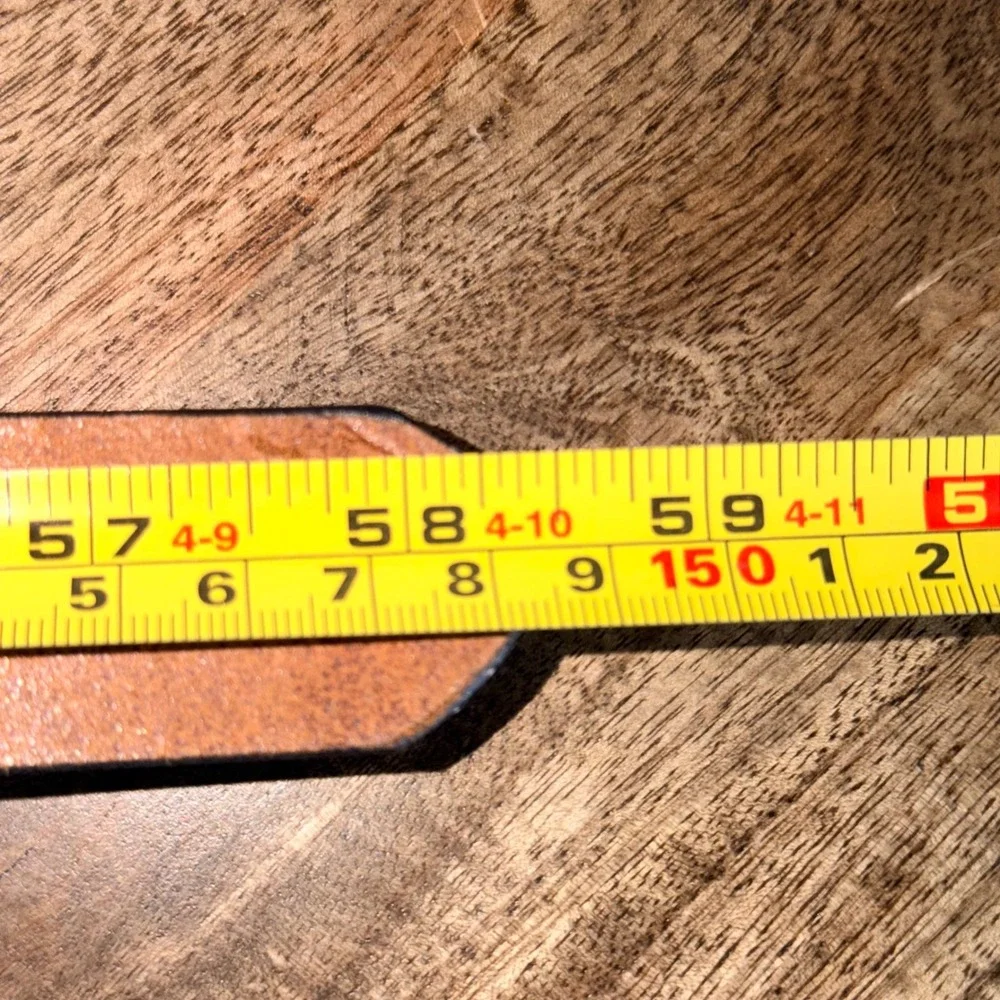 Mens Black Embossed Leather Belt Extra Long 58